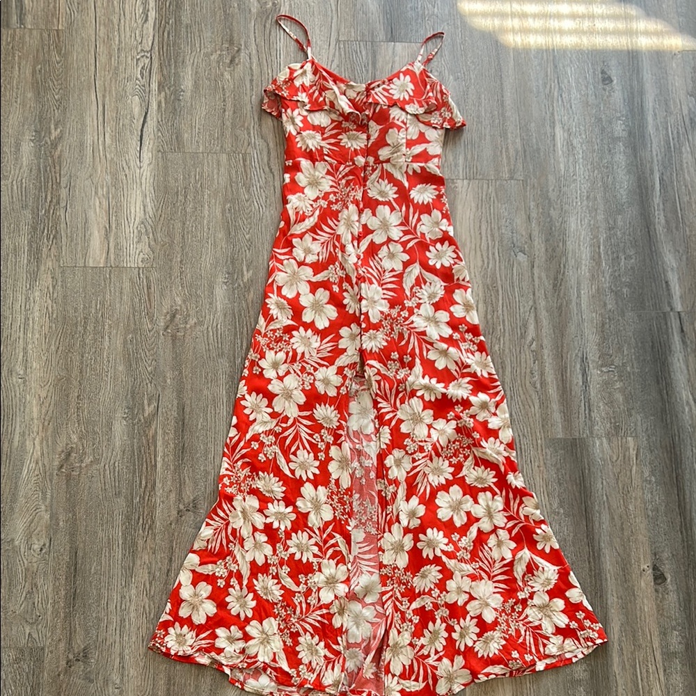 Brand New Floral Red Maxi Dress